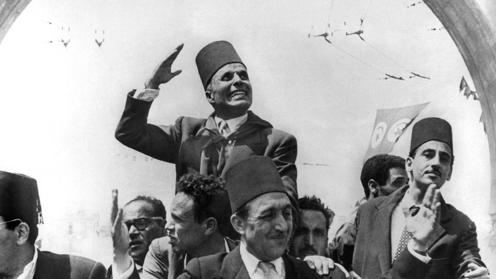 Tunisian leader Habib Bourguiba