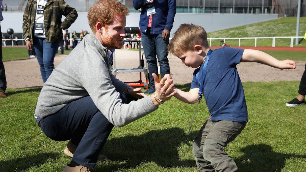 Prince Harry plays with Harry Phillip