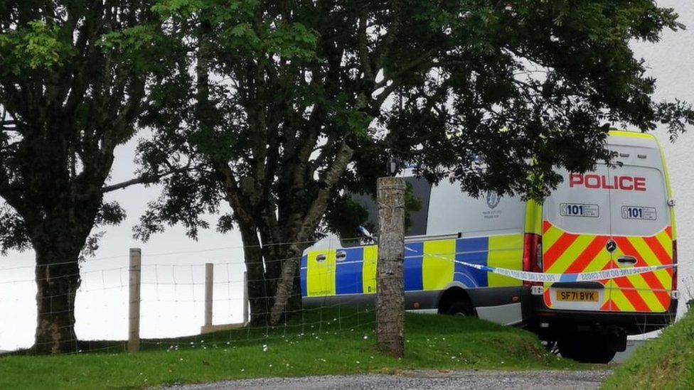 Police at property on Skye