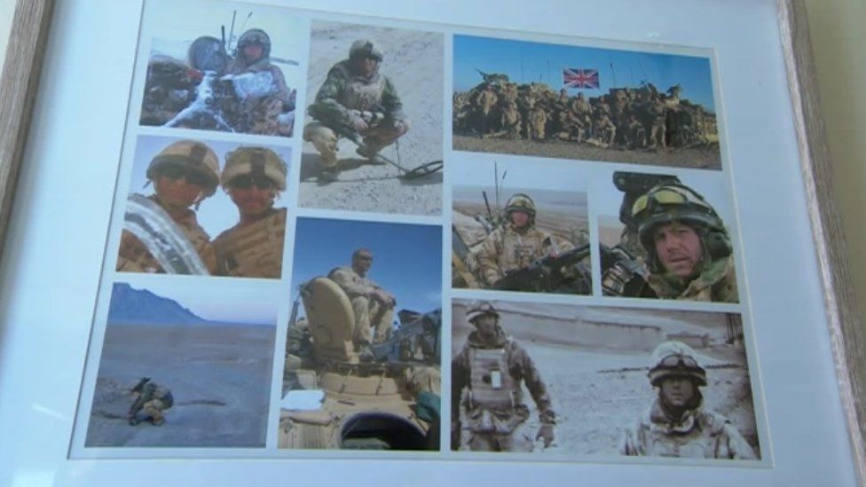 Montage of images charting Nathan Hunt's service
