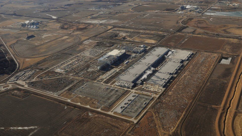 Google Data Center Southland is seen from air in Council Bluffs, Iowa, U.S., January 4, 2019