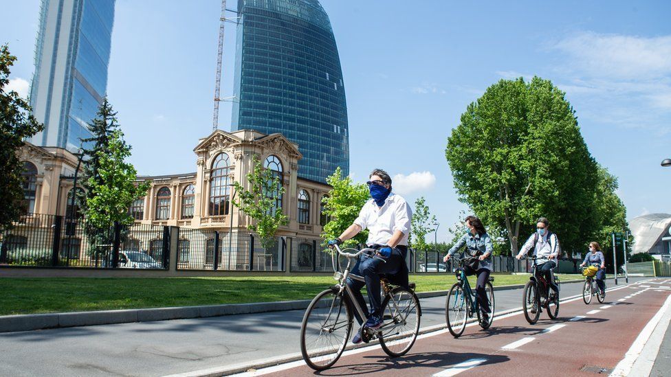 People cycling