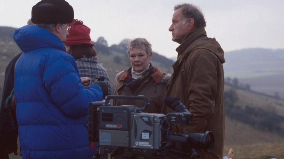 Lotterby with Judi Dench and Geoffrey Palmer while filming As Times Go By in 1997