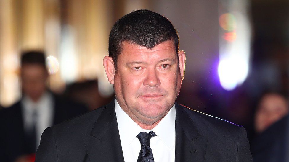 James Packer of Crown Resorts leaves after attending the Crown Resorts annual general meeting on October 26, 2017