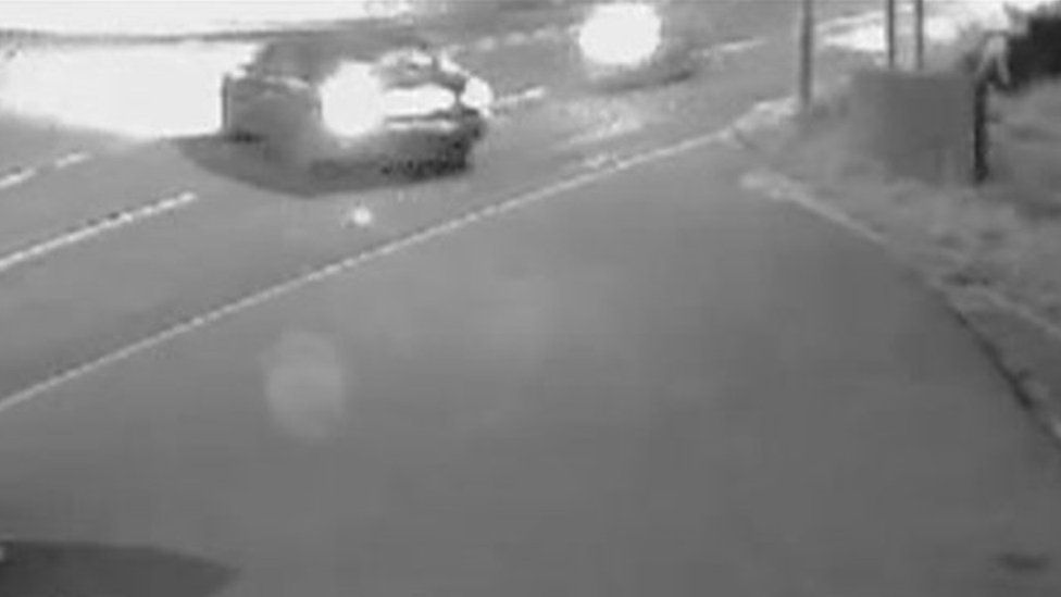 CCTV footage captured the crash which killed Katie Jenkins' mother Ray Jones