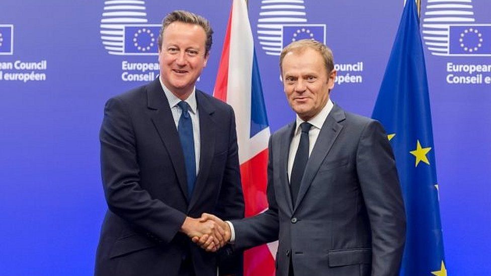David Cameron and Donald Tusk at an EU summit