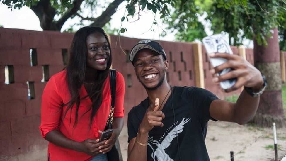 Selfie being taken in Lagos, Nigeria