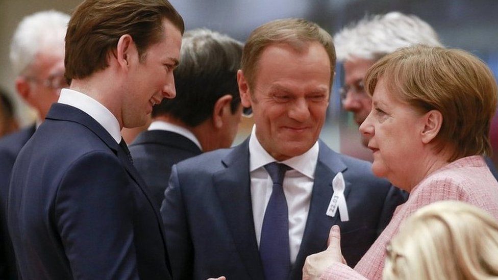 Donald Tusk and Angela Merkel