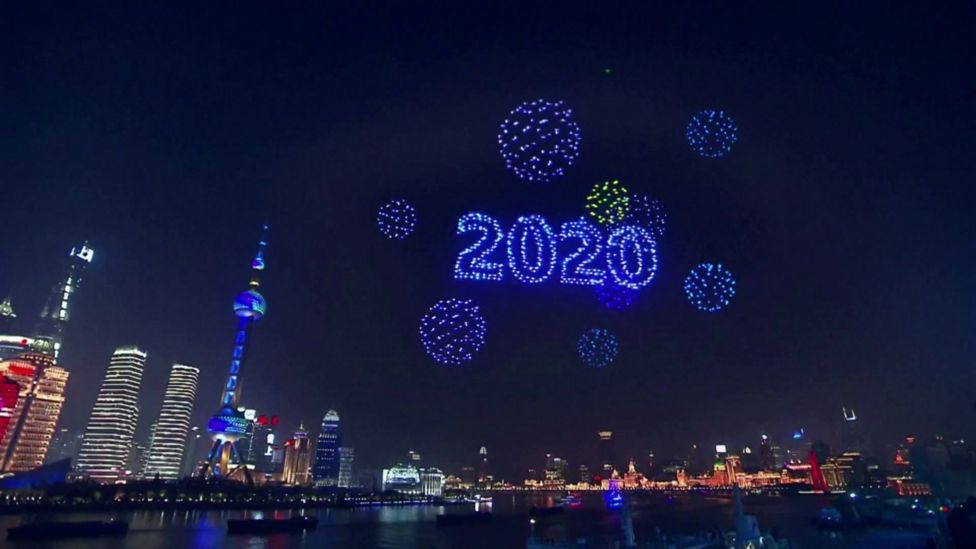 Shanghai New Year drone display was prerecorded BBC News