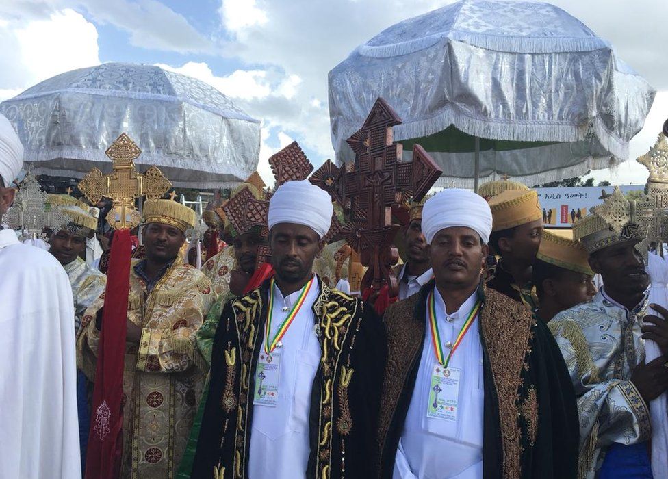 Priests celebrate Meskel