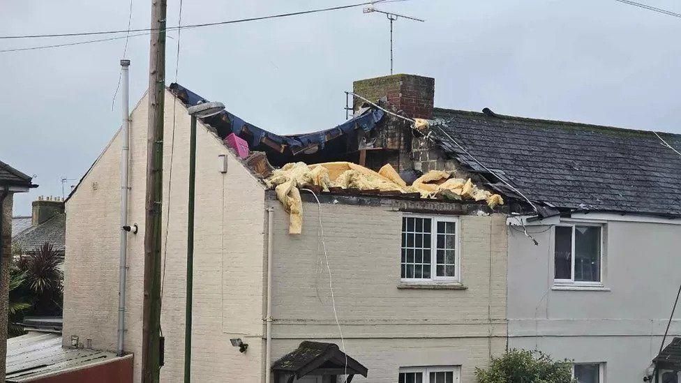 Roof ripped off house in Littlehampton