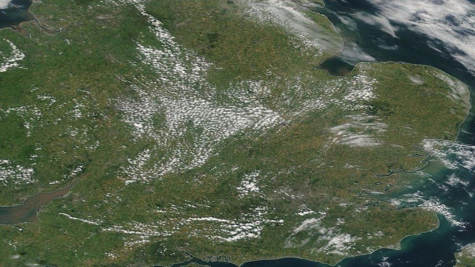 Satellite image of the UK from July 2021 shared by NASA