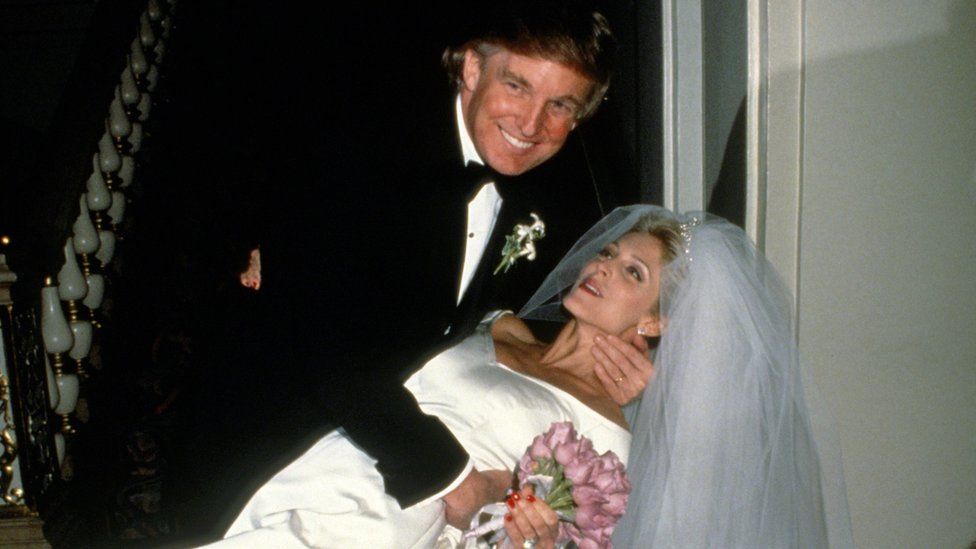 on their wedding day in 1993