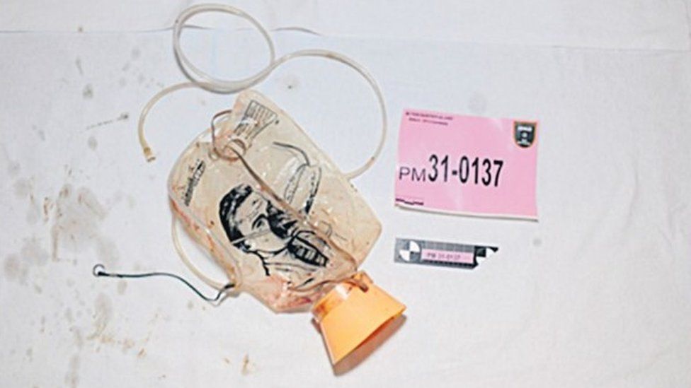 Emergency oxygen mask found on passenger