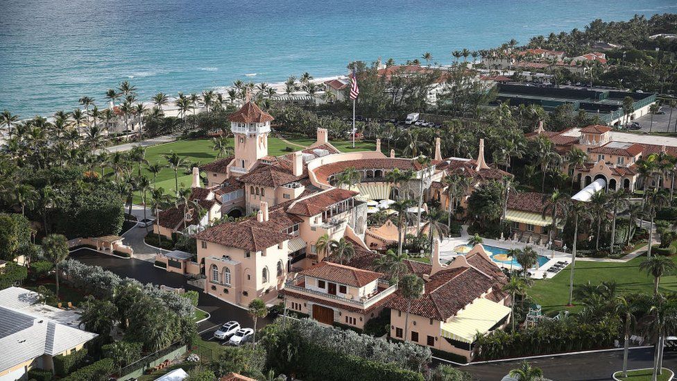 Вид с воздуха на клуб Mar-a-Lago