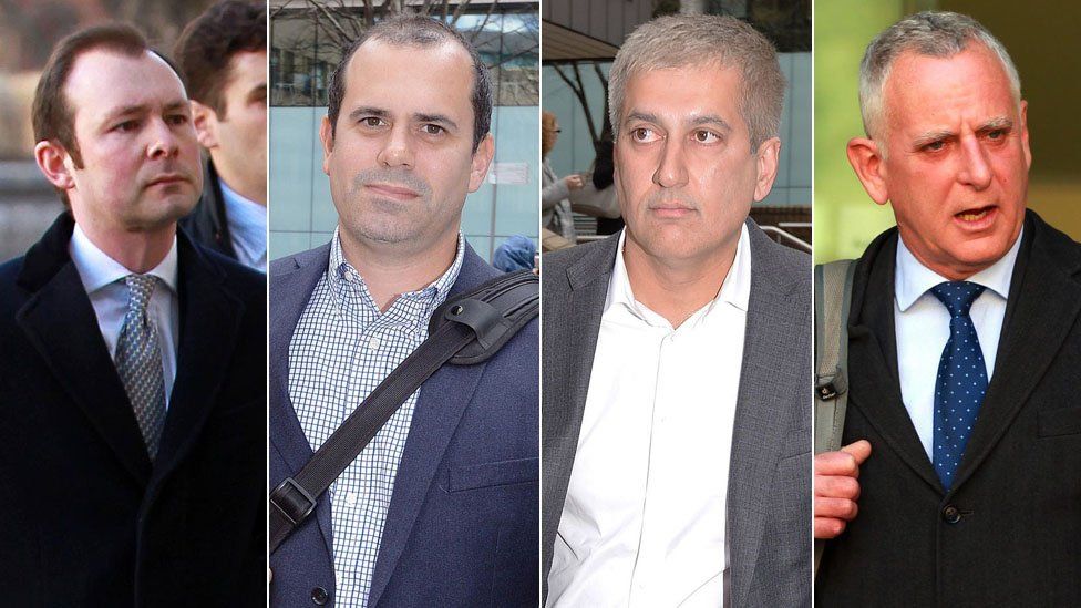 Libor traders, from left to right: Jonathan Mathew; Alex Pabon; Jay Merchant; and Peter Johnson