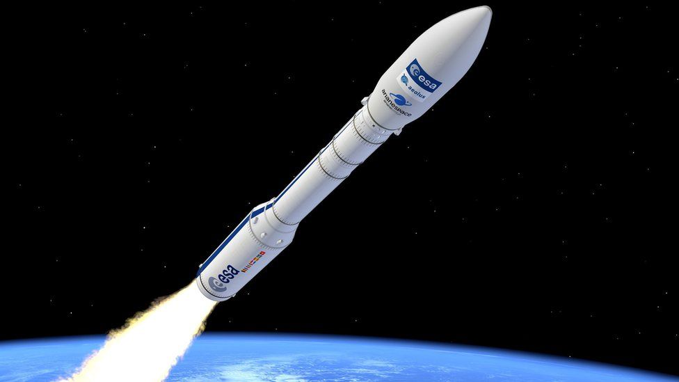 Artist's impression of a Vega rocket