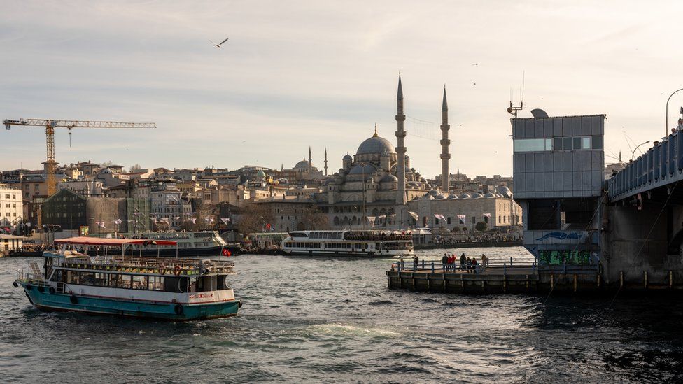 People are going about their daily lives in Istanbul, Turkiye, on 17 March 2024