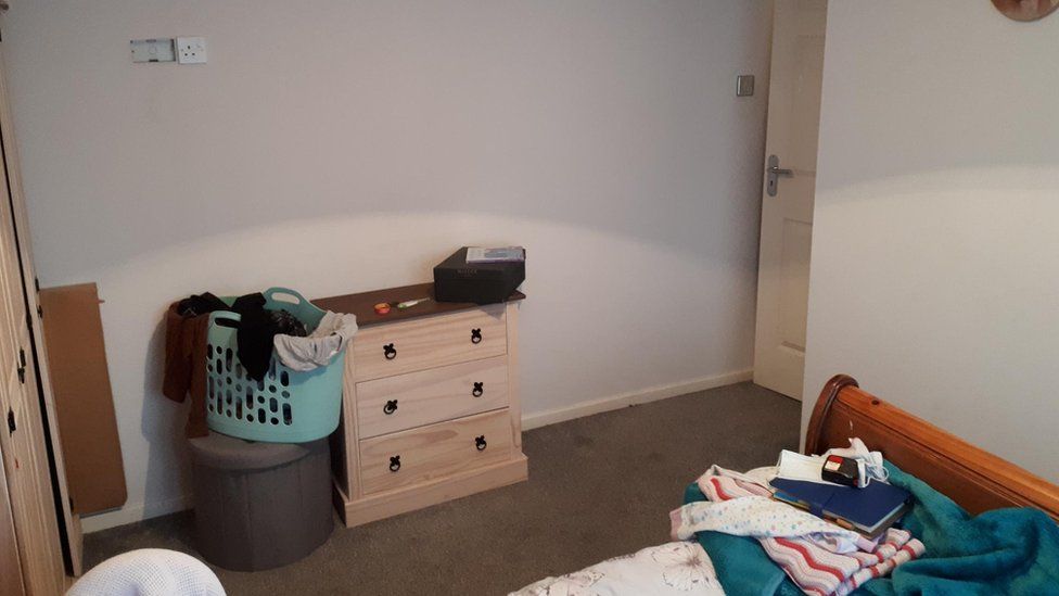 A sisters bedroom in Bedford before a makeover