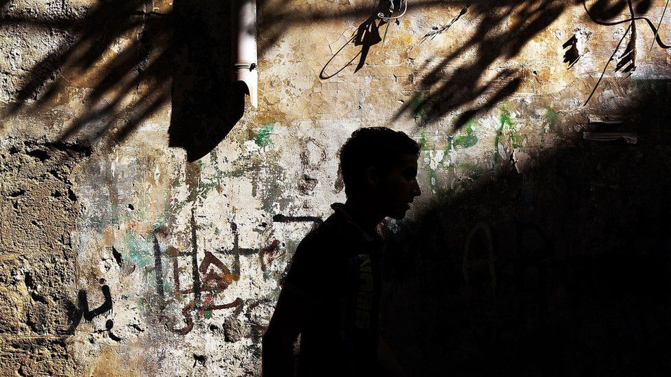 Young man in Tripoli, Lebanon.