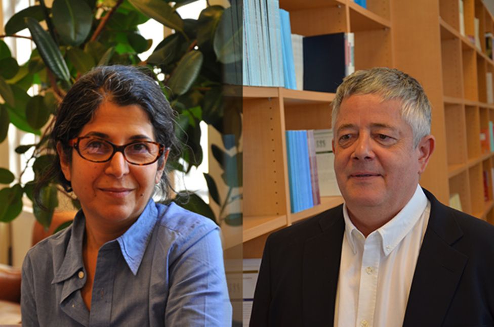 عکس رولان مارشال و فریبا عادلخواه در وبسایت دانشگاه ساینس پو
