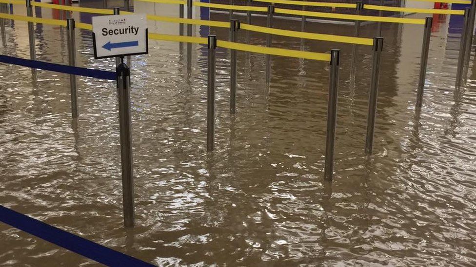 Flooding in Derry airport
