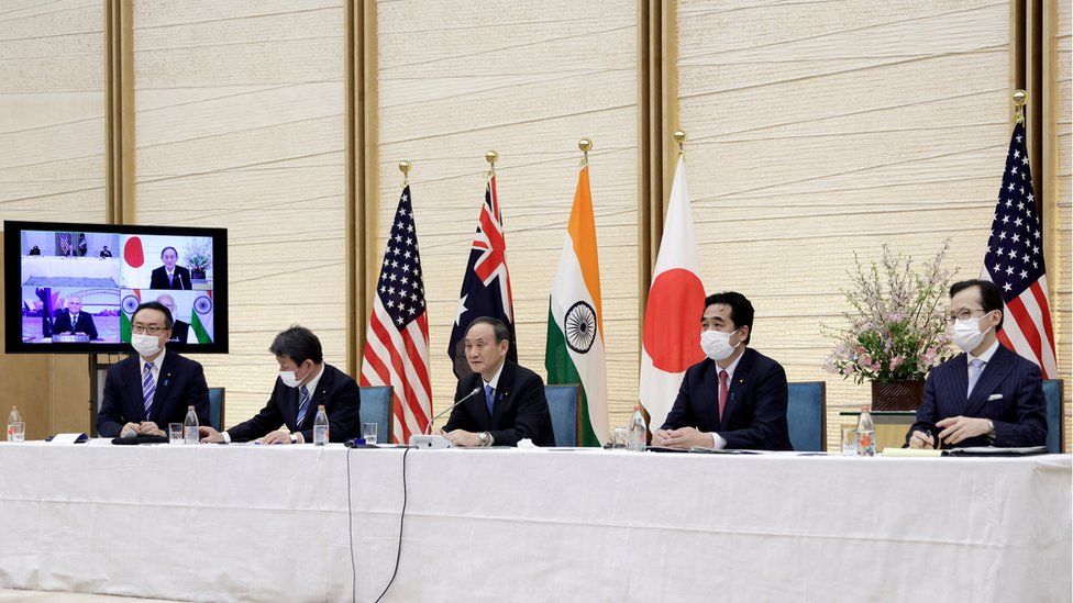 Japan's Prime Minister Yoshihide Suga pictured at the summit