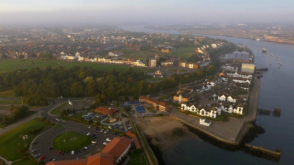 Aerial of South Shields