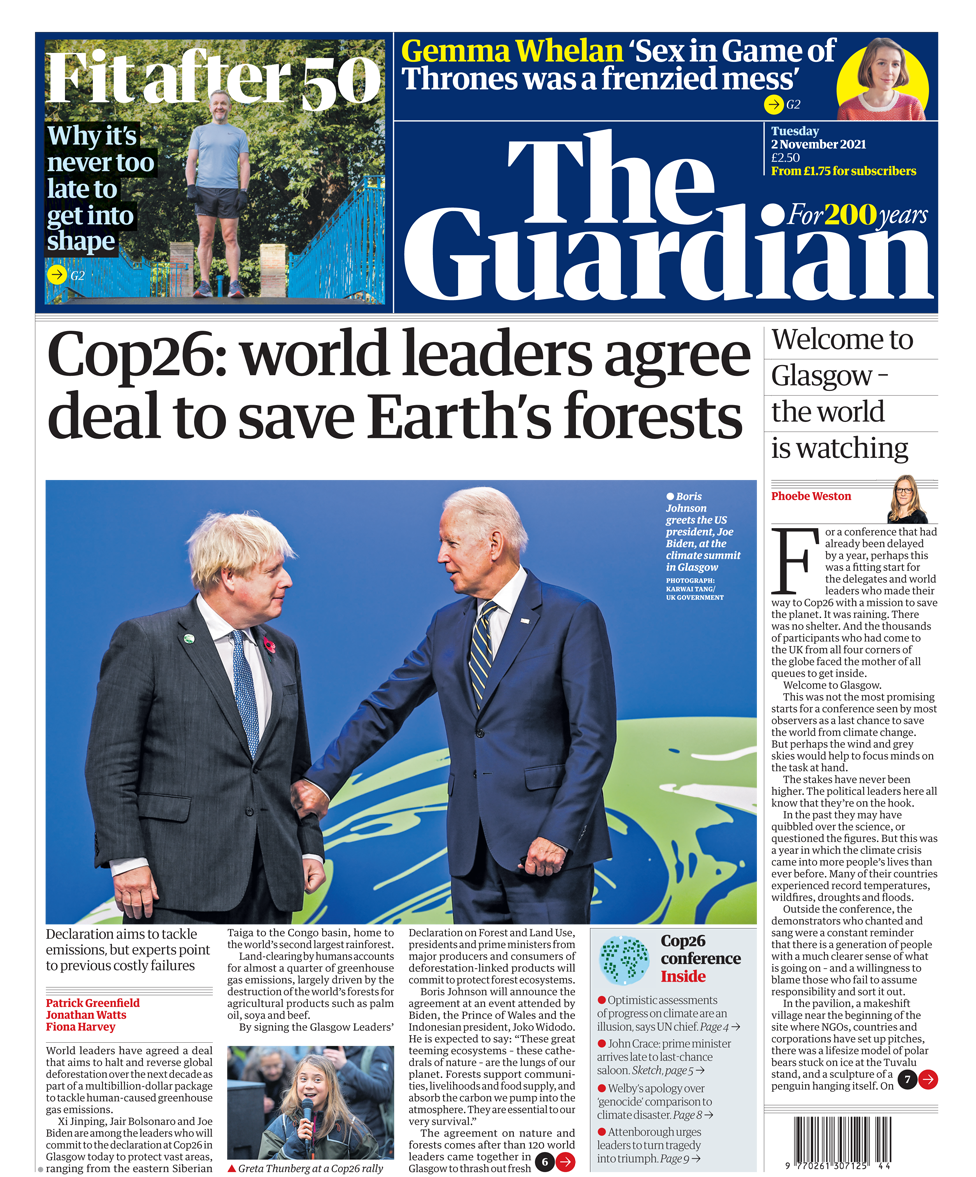 Guardian front page 02/11/21