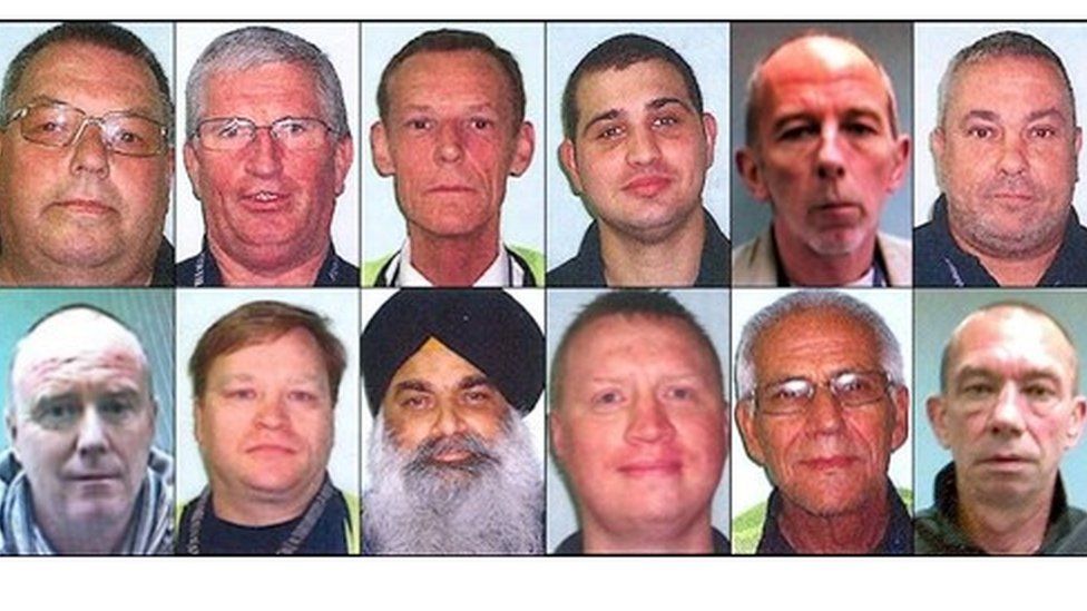 Police image of 12 people convicted