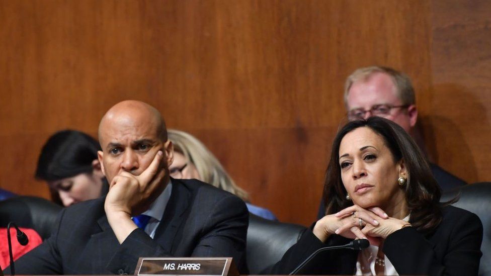 Presidential contenders Cory Booker and Kamala Harris are both committee members