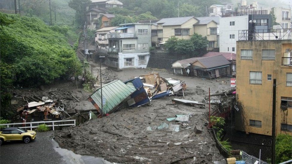 Mudslide in Atami city, Japan, 3 July 2021