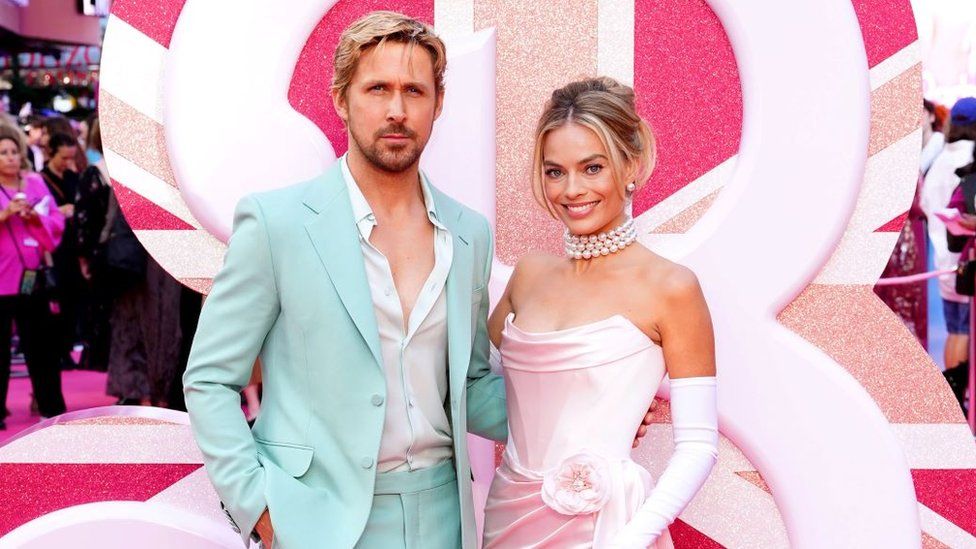 Actors Ryan Gosling and Margot Robbie