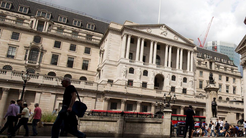 Bank of England on London's Threadneedle Street