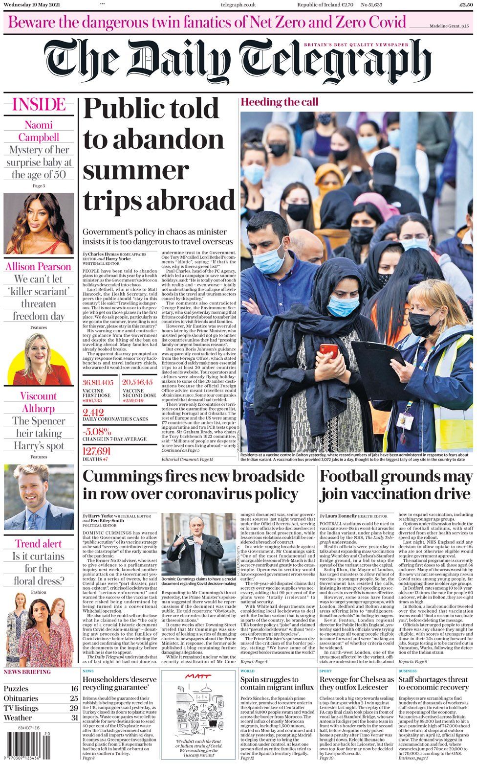 The Daily Telegraph 19 May
