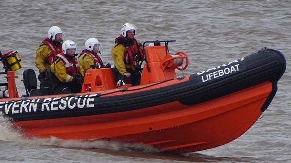 Chris Freeman skippering rescue lifeboat