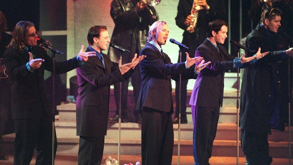Boyzone performing in 1997