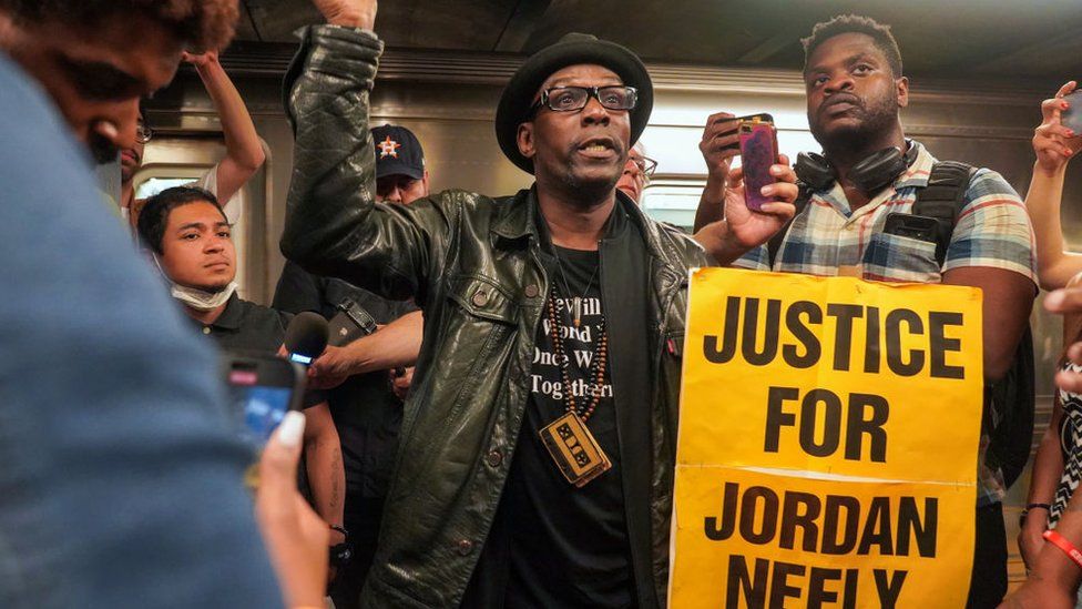 A protest to honour the life of Jordan Neely on 8 May 2023