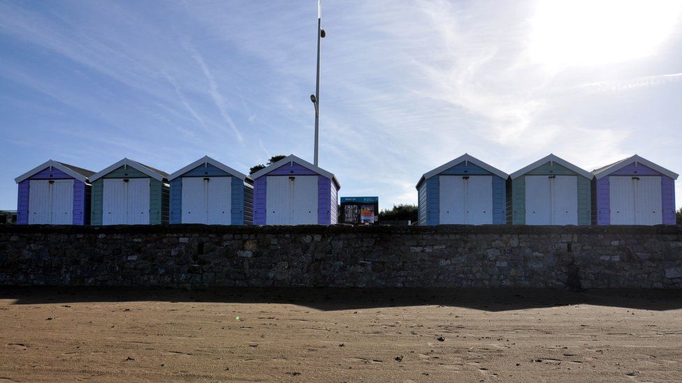 Weston beach huts