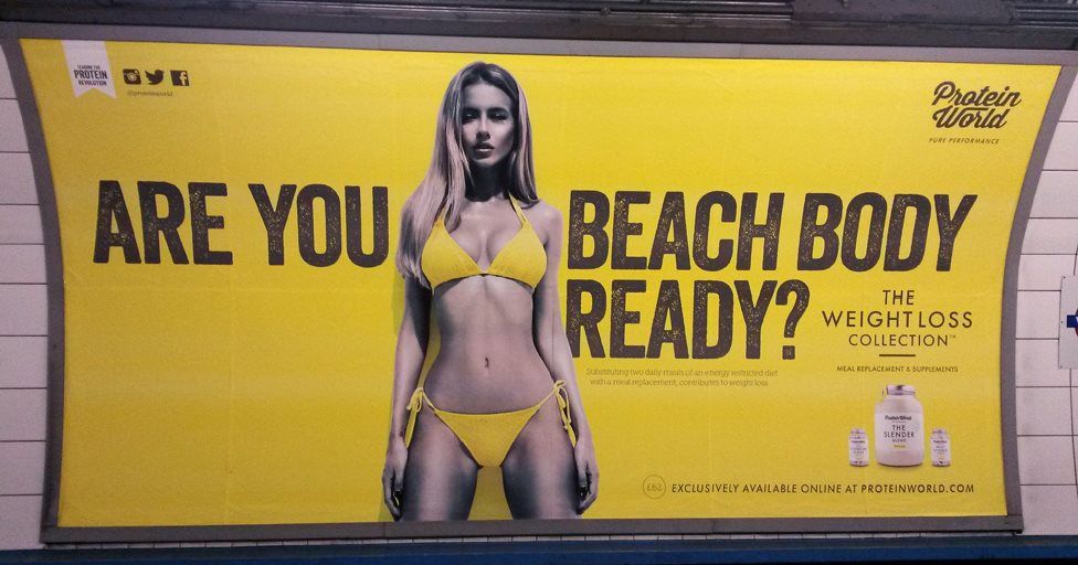 The controversial Beach Body poster from 2015