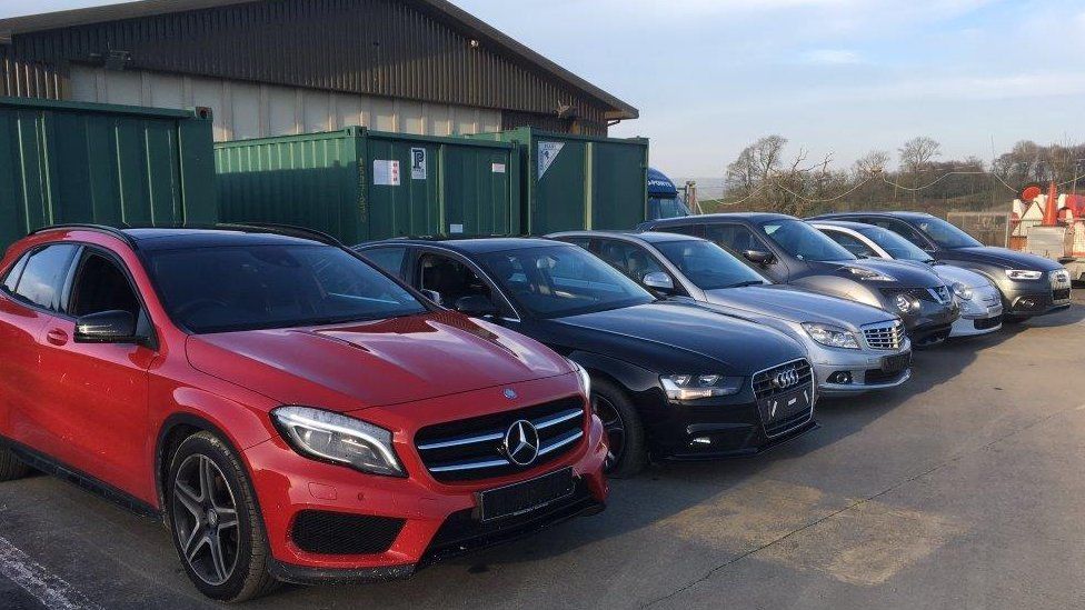 The stolen cars