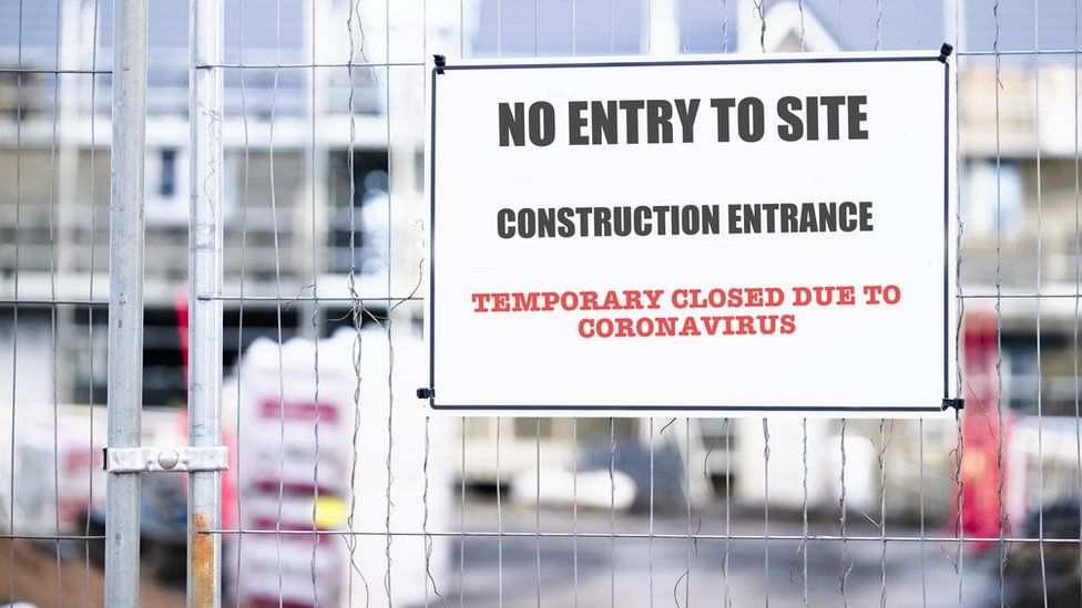 A picture of a closed construction site