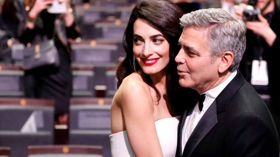 Amal and George Clooney at Cesar awards ceremony