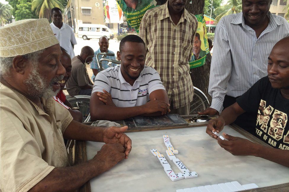 Men playing dominoes in Zanzibar, Tanzania - Wednesday 7 October 2015