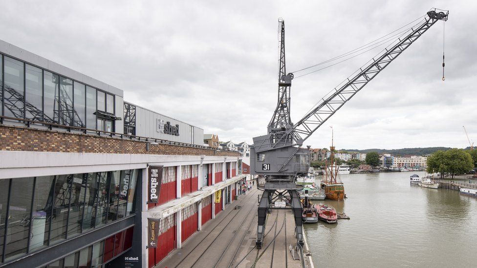 One of the Bristol harbour cranes
