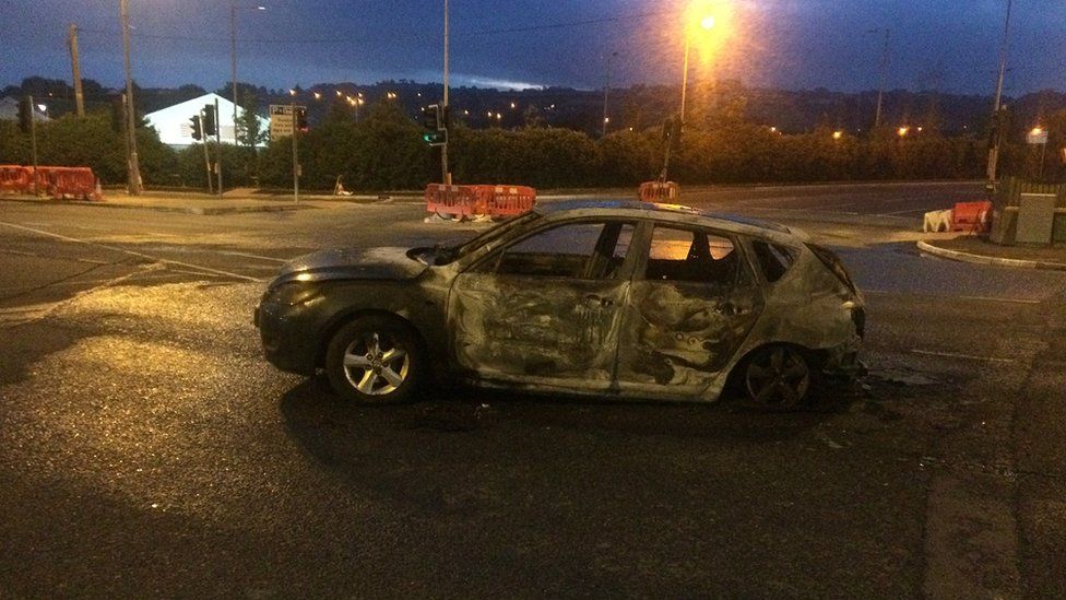 Car burnt out in Dundonald