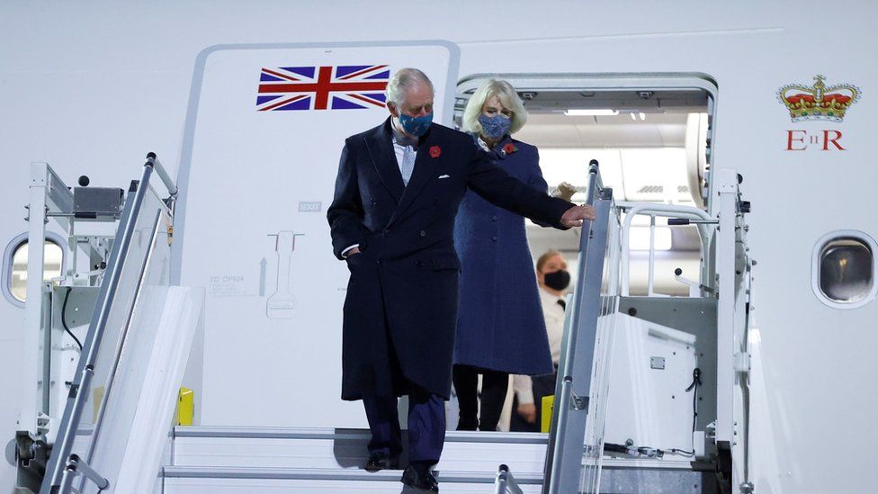 The Prince of Wales and the Duchess of Cornwall arrive at Berlin Brandenburg Airport