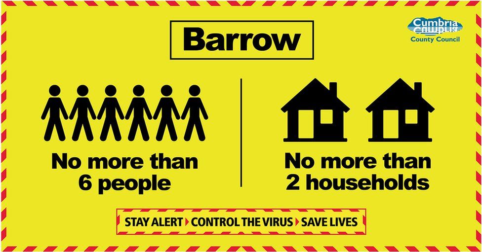 Barrow coronavirus information sign