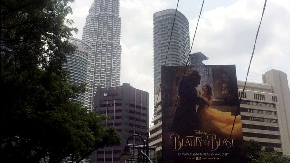 Beauty and the Beast poster in Kuala Lumpur, Singapore