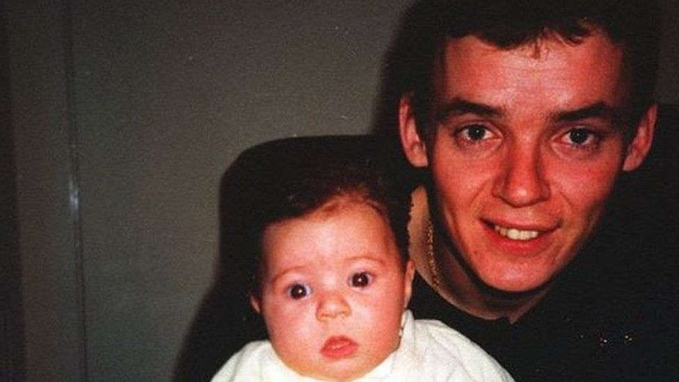 Simon Smith with his baby daughter Lauren